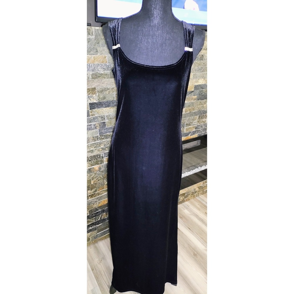Fashion Bug Stretch Velour Long Dress Size 10